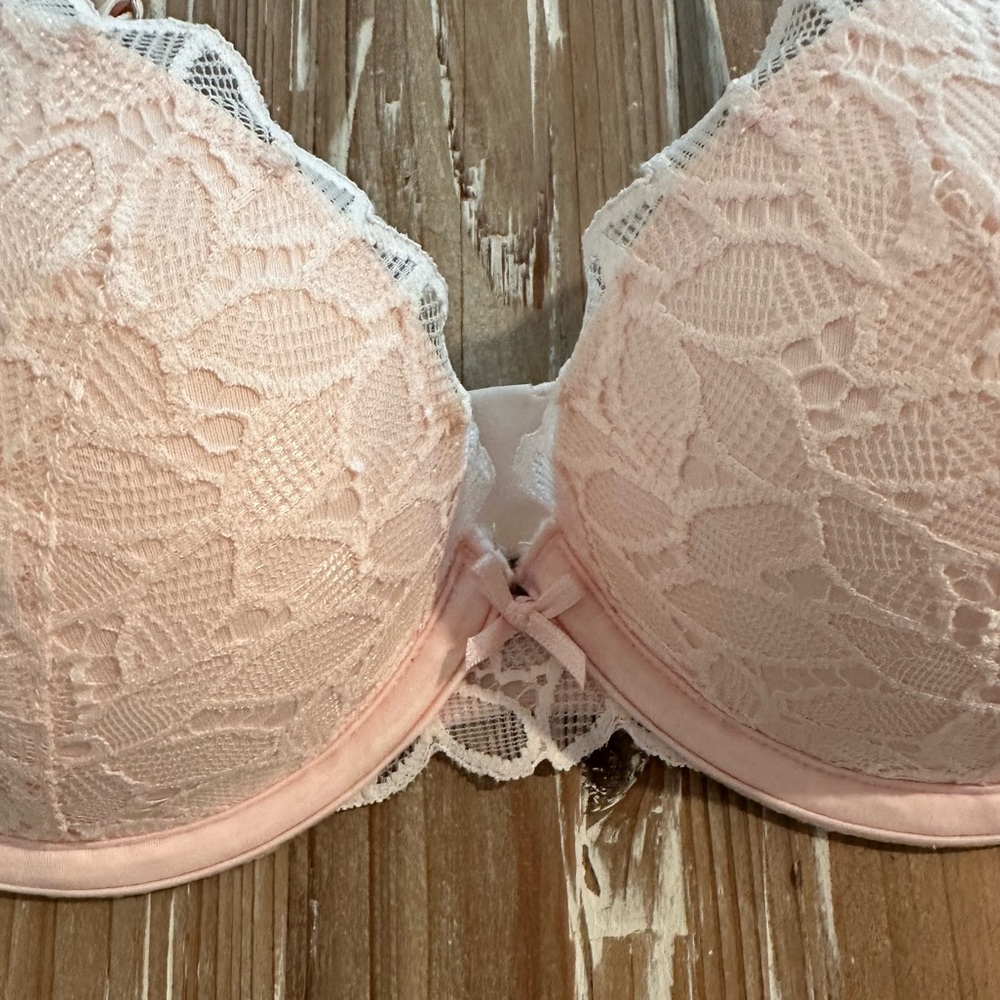 Aerie Soft Pink Lightly Lined Lace Scalloped Bra (Size 34B) - Picture 2 of 9